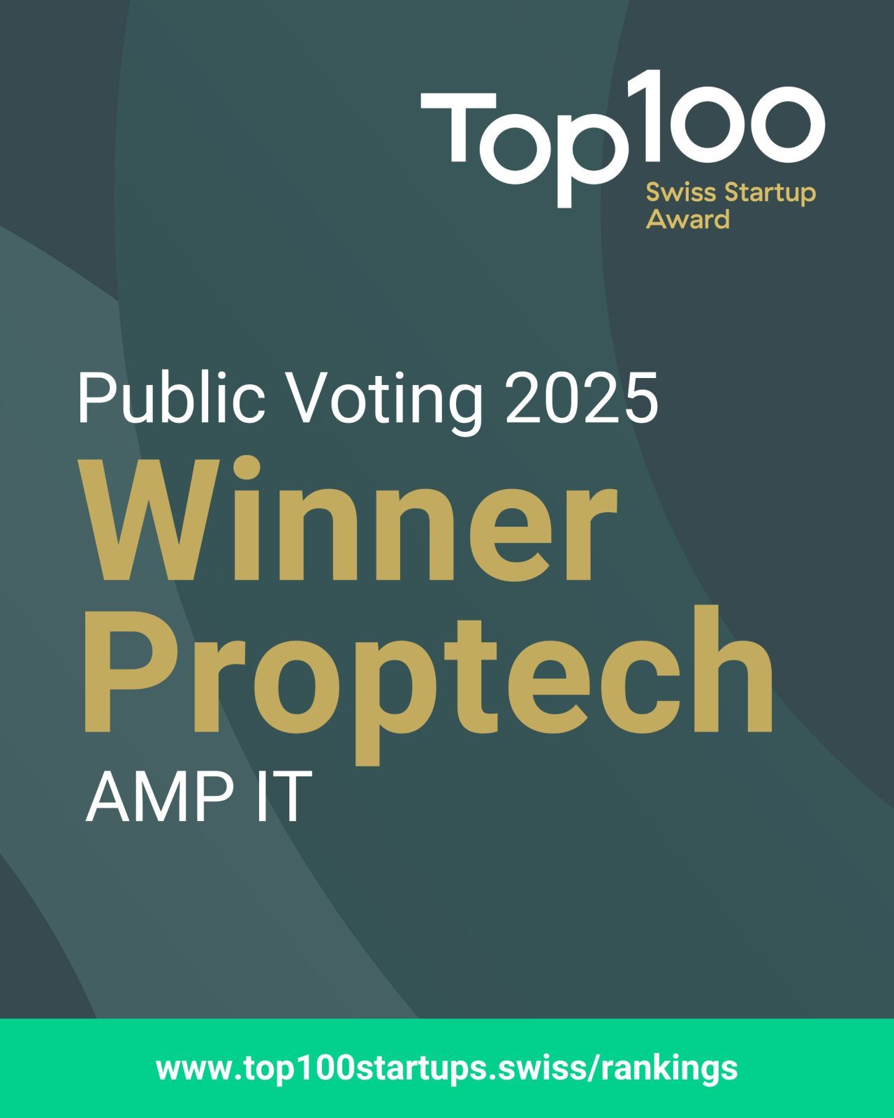 AMP IT voté dans le TOP 100 Swiss Startup Award, catégorie PropTech