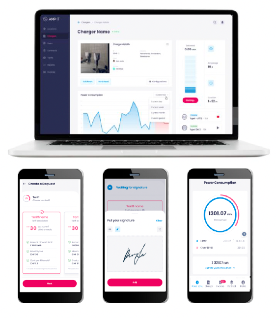 AMP IT Hub - Interface de gestion des bornes de recharge